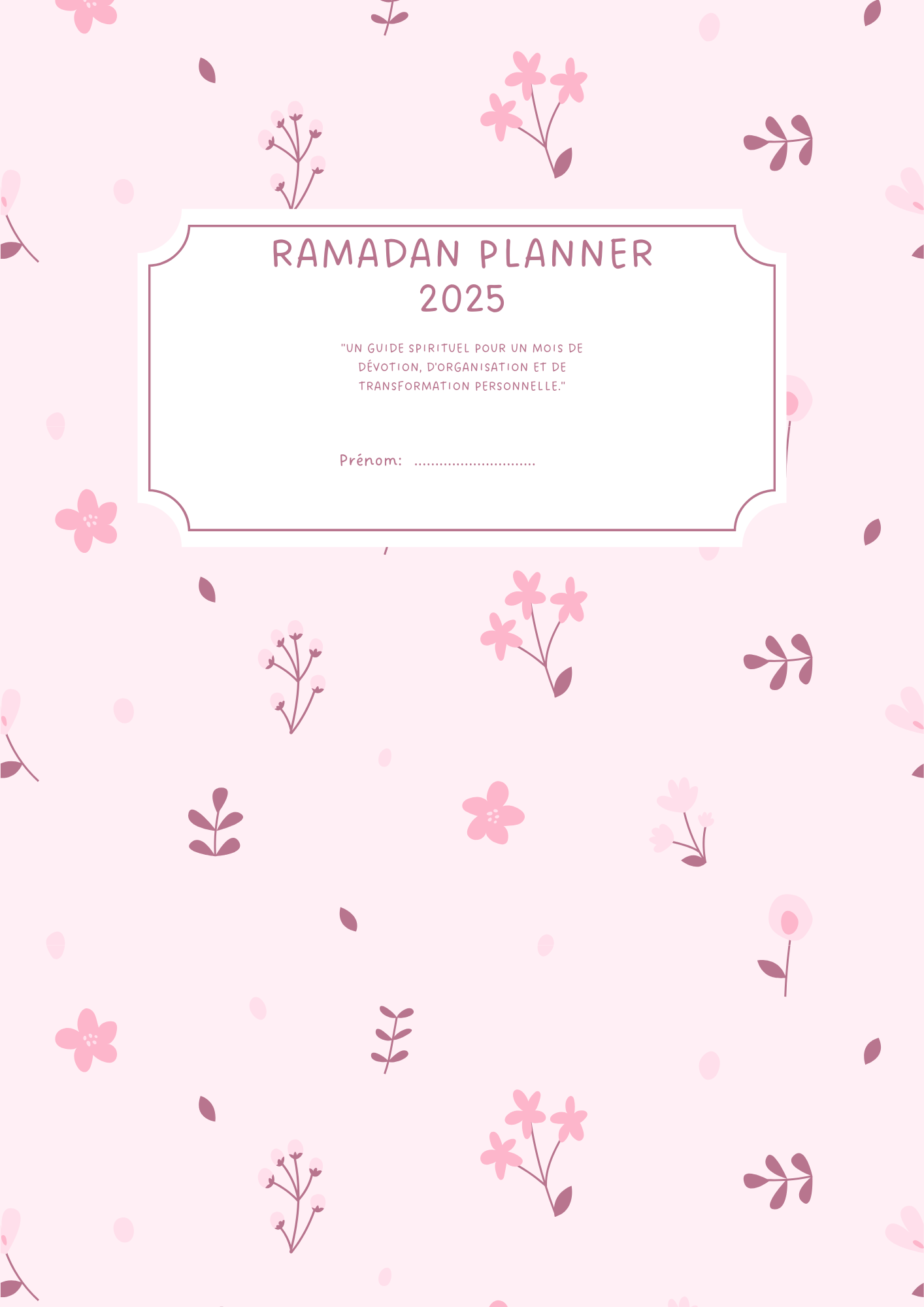 Ramadan Planner 2025